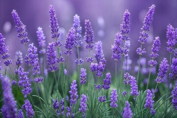 Obraz premium Vibrant Lavender Flower Wallpaper for Beautiful Nature Inspired Home Decor