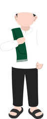 Fototapeta premium faceless muslim ready for tarawih prayer