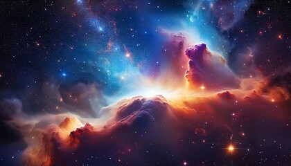 Obraz premium nebula on a background of outer space