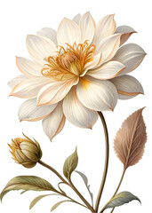 yellow flower isolated on white background