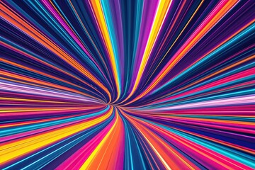 Stunning Momentum Lines Create Dynamic Energy in Colorful Stripe Landscape