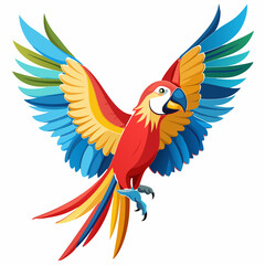 Obraz premium parrot on a white background