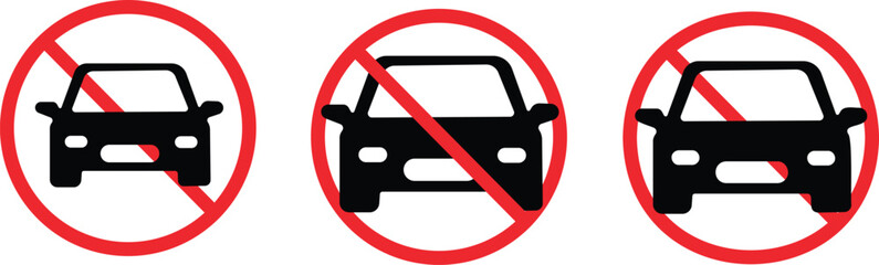 Car Icon Sing Vector Illustration