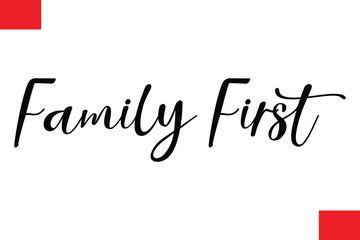 Family First Typography Christmas Text