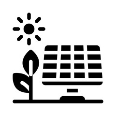 solar power glyph icon