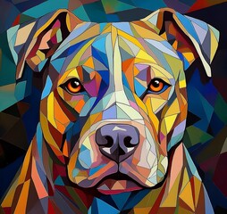 AI-generated Cubism illustration of a Dog