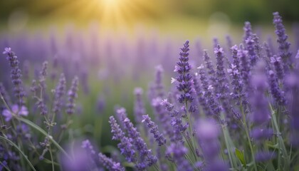 Blur the natural flower backdrop and gently focus on the lovely purple lavender blossoming field. Field of lavender flowers, soft focus. lovely summertime backdrop of nature. Gorgeous lavender bloom i