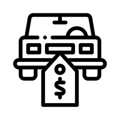 car sales line icon