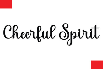 Fototapeta premium Cheerful Spirit Stylish Cursive Typography Christmas Text