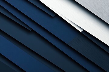 Obraz premium Abstract Blue and White Overlapping Paper Layers
