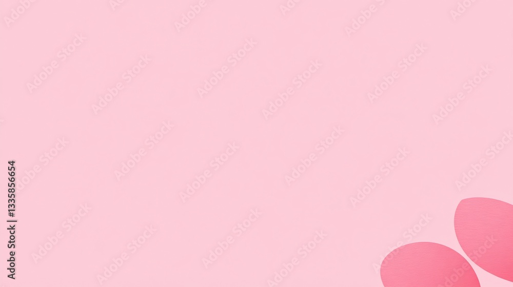Poster Soft pink gradient background with geometric elements for design layouts