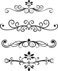 set of decorative elements