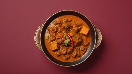  A tantalizing spicy curry bursting with vibrant colors and rich flavors