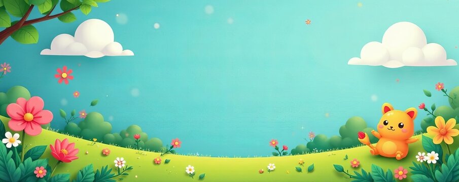 Adorable and charming presentation layout with cute icons, cute, creative