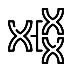 chromosome line icon