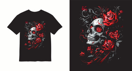 Graffiti skull graphic vector t-shirt design