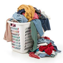 laundry basket with clothes