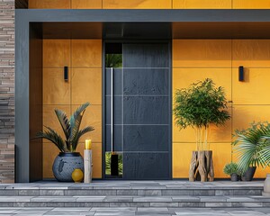 Enhancing Curb Appeal: Stylish Entryways with Hanging Lights and Vinyl Details