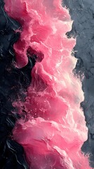 digital technology pink and black beach wave illustration poster background