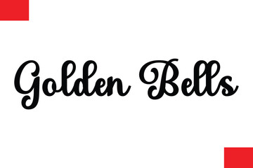 Golden Bells Typography Christmas Text