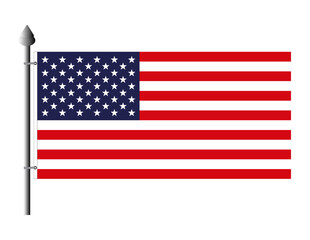 American Flag with Flagpole
