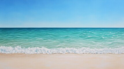 Ocean waves lapping at a sandy shore