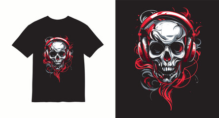 Graffiti skull graphic vector t-shirt design