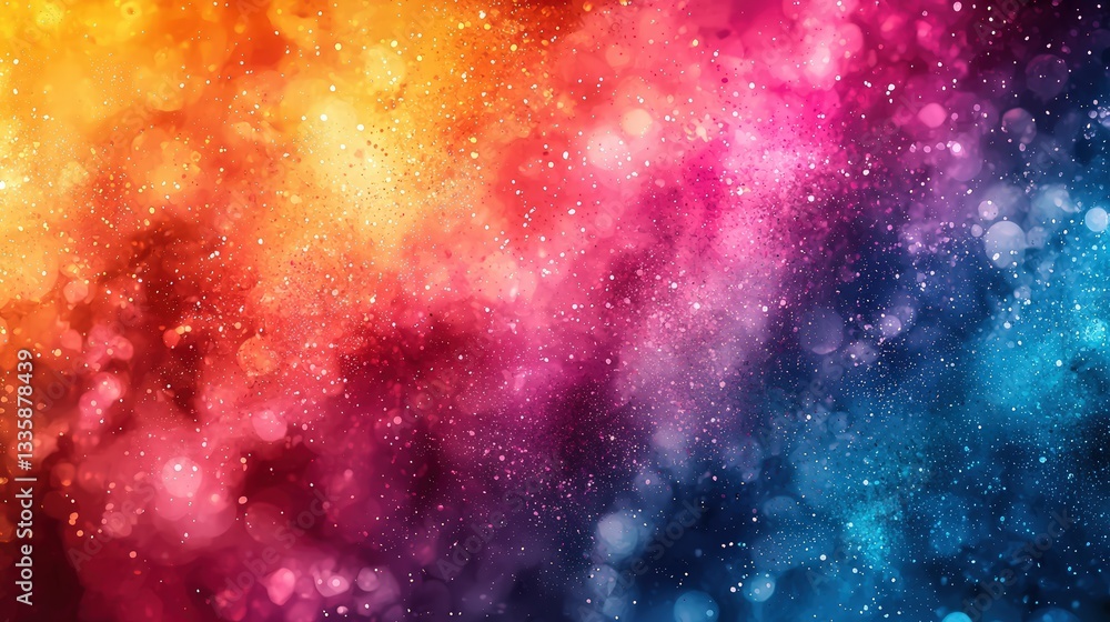 Poster colorful abstract background with a burst of light and vivid hues creating a lively atmosphere