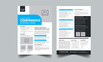 Event Schedule layout design template with unique design style concept