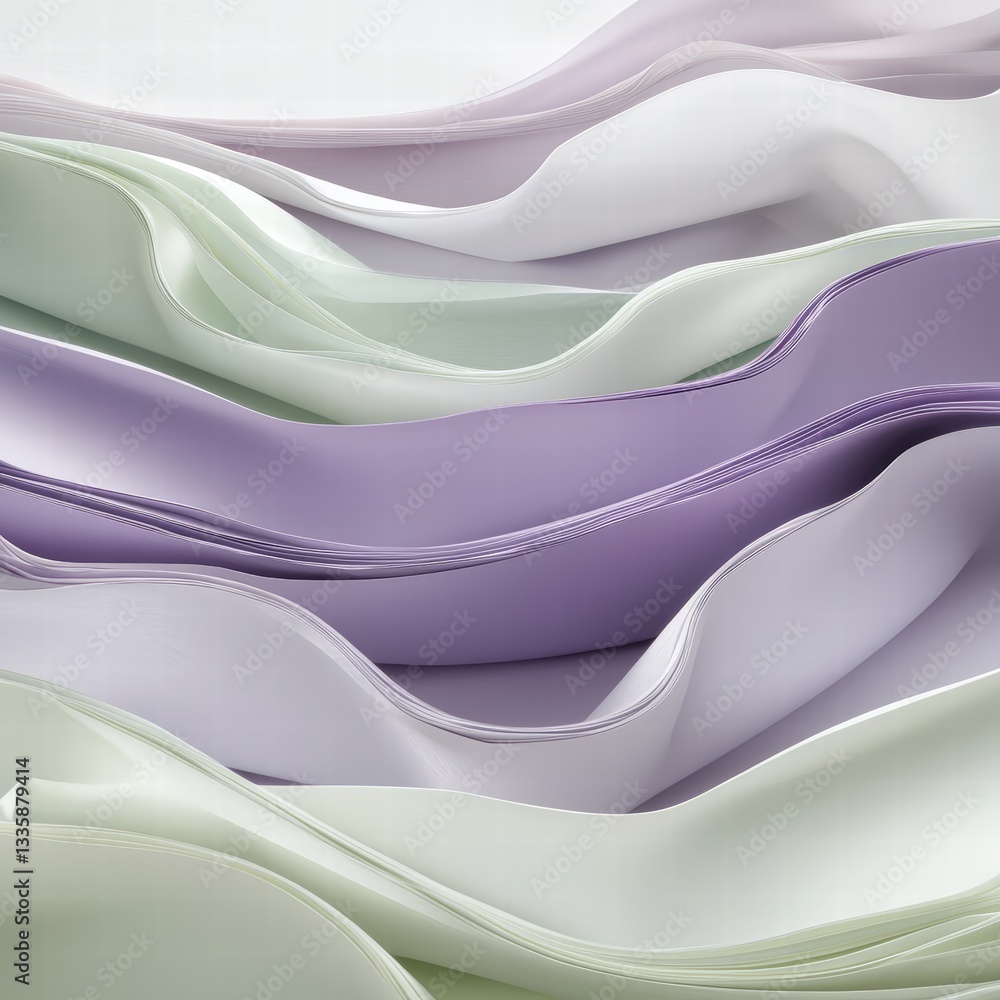 Poster a captivating group of wavy white and purple waves creating an abstract expression of motion