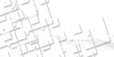 Abstract gray and white lines background. Minimalistic vector texture with linear squares pattern. Modern and creative design with white boxes and white rectangle business card.