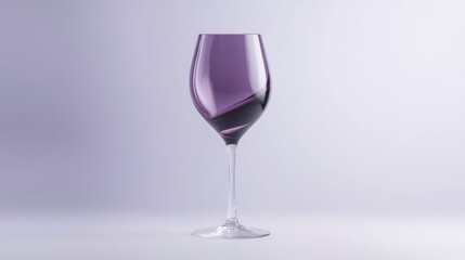 Fototapeta premium Elegant Purple Wine Glass Studio Shot High Resolution Image