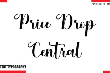 Price Drop Central Stylish Modern Calligraphy Text Lettering