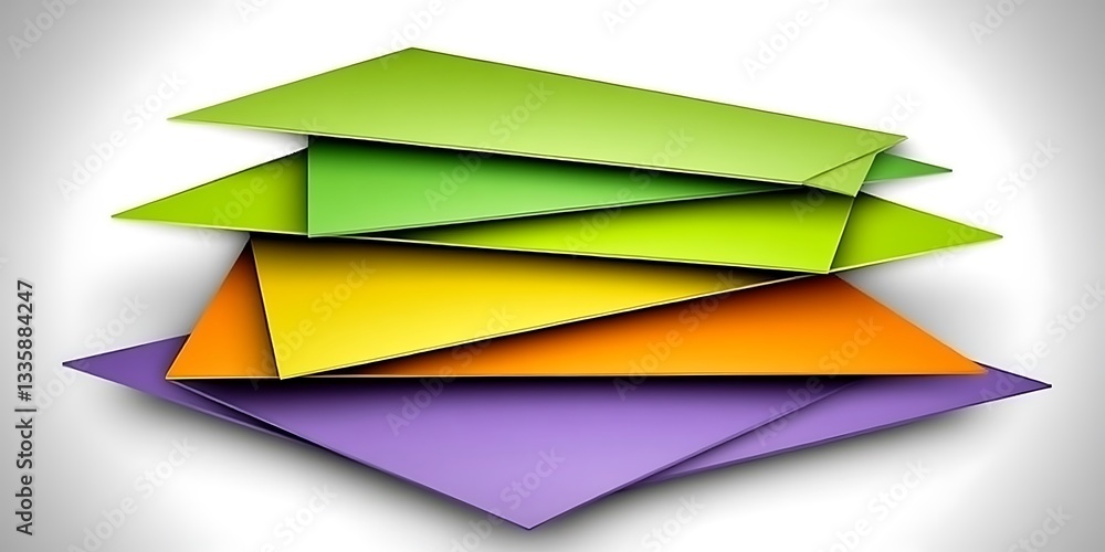 Poster colorful abstract geometric triangle layers background with modern design