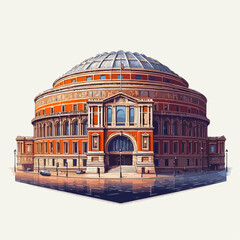 royal albert hall vector illustration