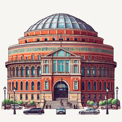 royal albert hall vector illustration