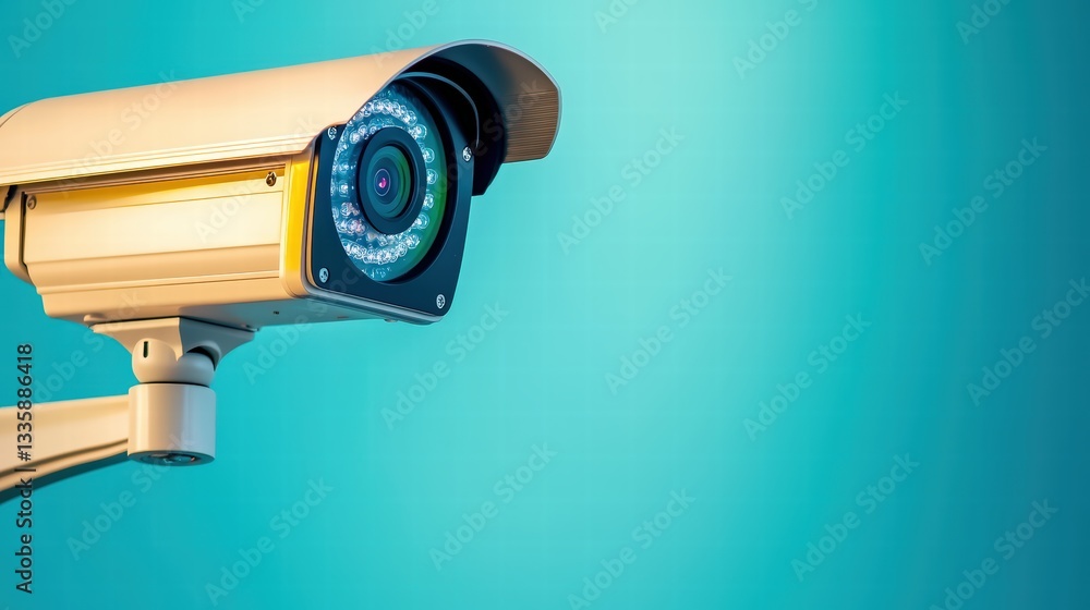 Poster a high-definition security camera positioned for optimal surveillance and monitoring in any environm