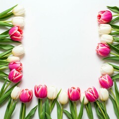 frame of tulips