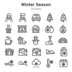 25 icon collections about winter season and related topics