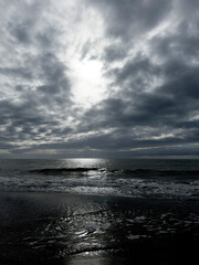 Photographic documentation of the arrival of black storm clouds