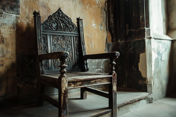 old and antique wooden chairs with an elegant look