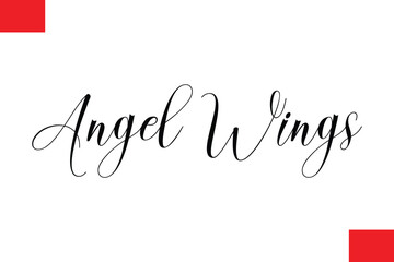 Angel Wings Typography Christmas Text