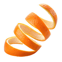 orange peel isolated on white