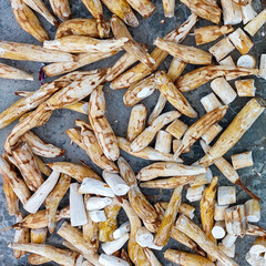 traditional agricultural practice highlights the natural process of food preservation and rural farming life