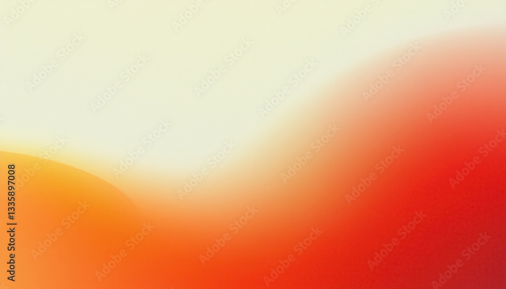 Poster soft gradient vintage film texture with warm orange and red tones fading into a light cream backgrou