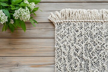 Handwoven Area Rug with Fringe Detail