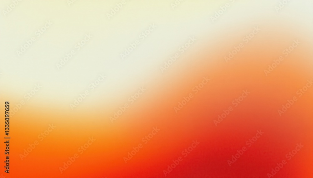 Poster soft gradient vintage film texture with warm orange and red tones fading into a light cream backgrou