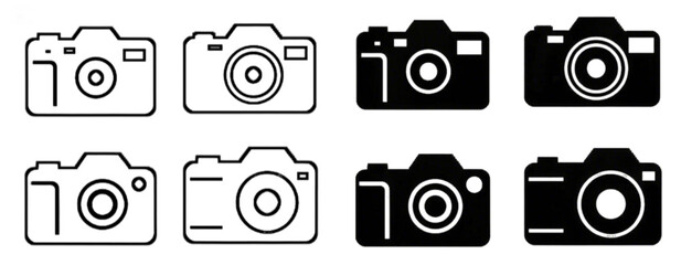 Camera icon set. Photo camera in flat style.  photo camera icon. camera photography icon. vector illustration 