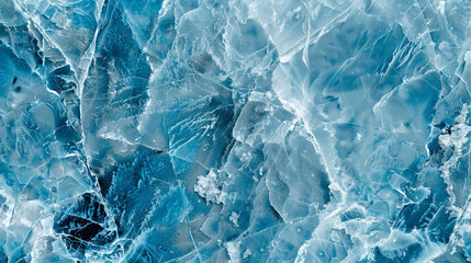 Obraz premium Crystal Glacier marble, crisp ice-blue background with shimmering white veins, cool and contemporary surface