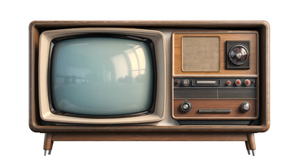 Retro TV isolated on white background	
